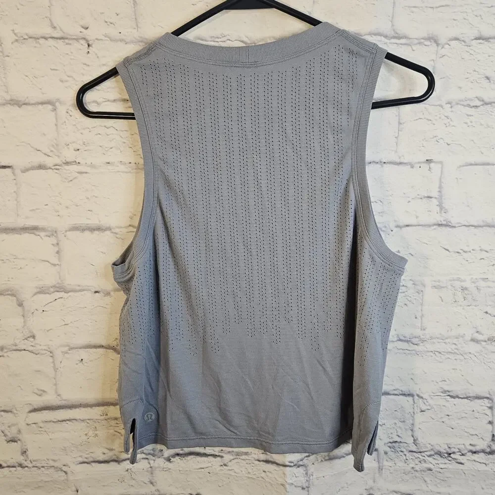Lululemon Women Blue Train to Be Tank Perforated Sleeveless Top 4